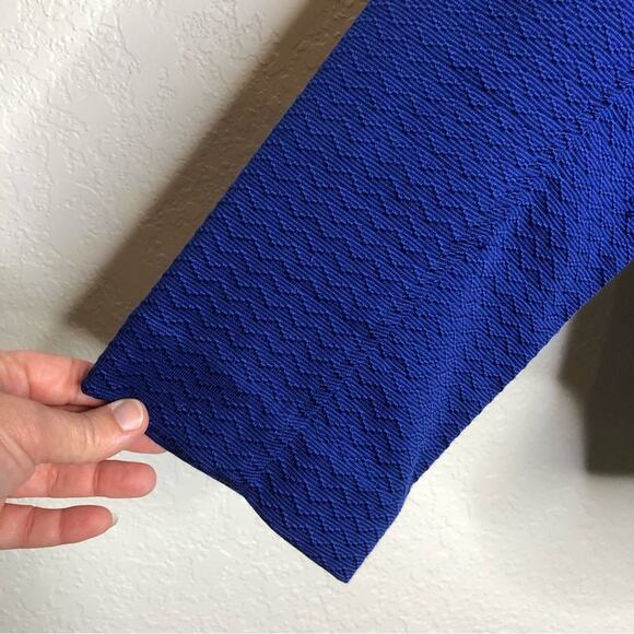 Anthropologie blue chevron textured button front blazer size 12 - Picture 10 of 16